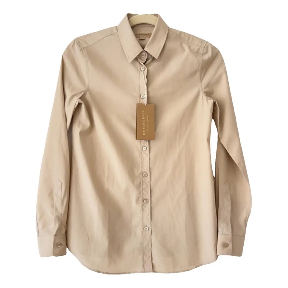 Burberry NWOT beige button down blouse size 8
